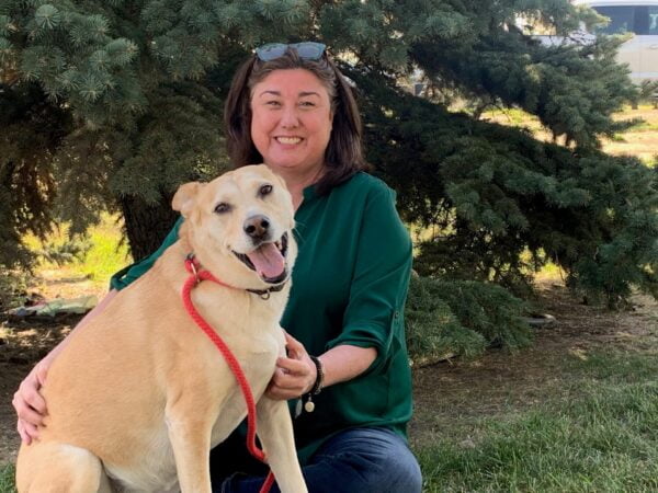 Executive Director, Leanne and her dog Hope.